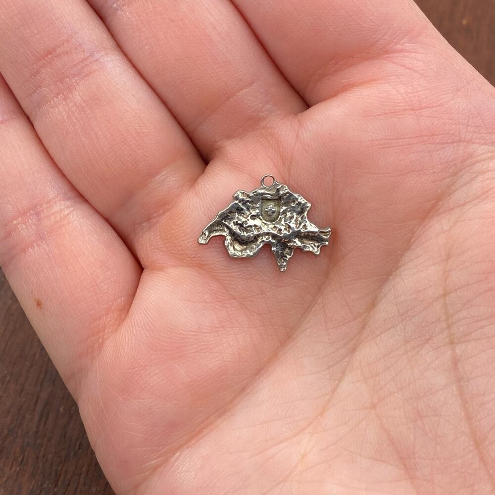 Vintage 925 Sterling Silver "Zurich" Switzerland Country Pendant Bracelet Charm